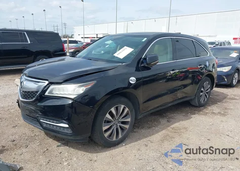 2014 Acura Mdx Technology Package z USA, uszkodzony, nr VIN 5FRYD4H44EB014089